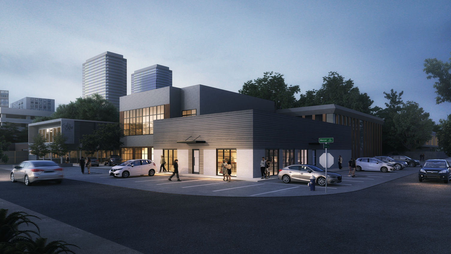 3302 Mercer speakeasy bar photorealistic rendering Houston TX