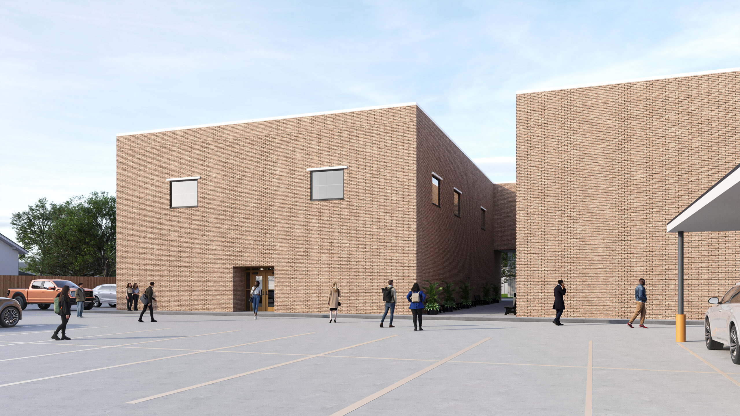 HAPJAC Plumbing Trade School classroom wing addition rendering