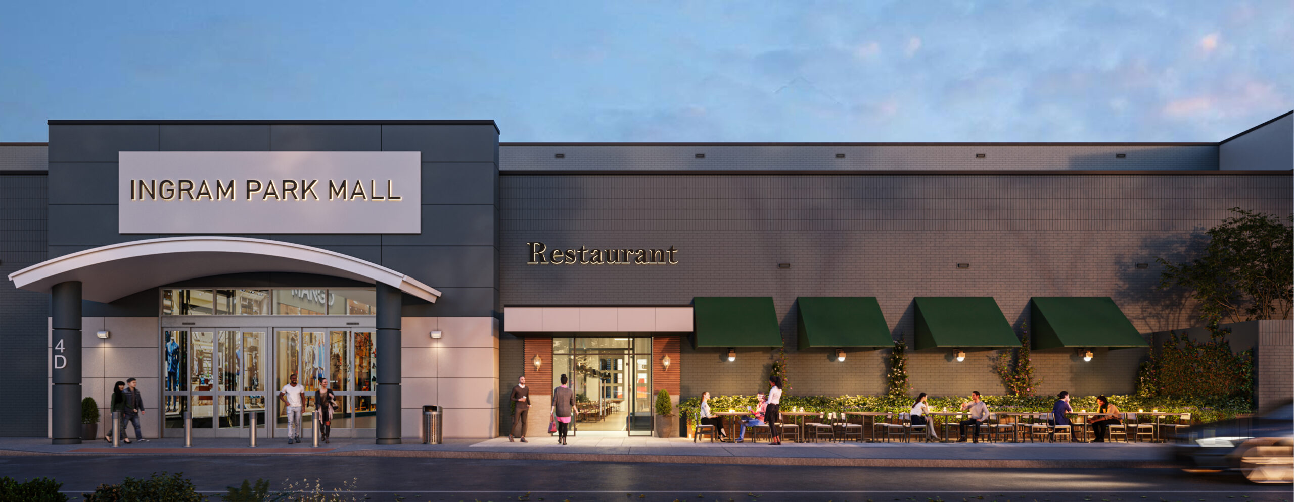 Ingram Park Mall restaurant renovation view, San Antonio TX