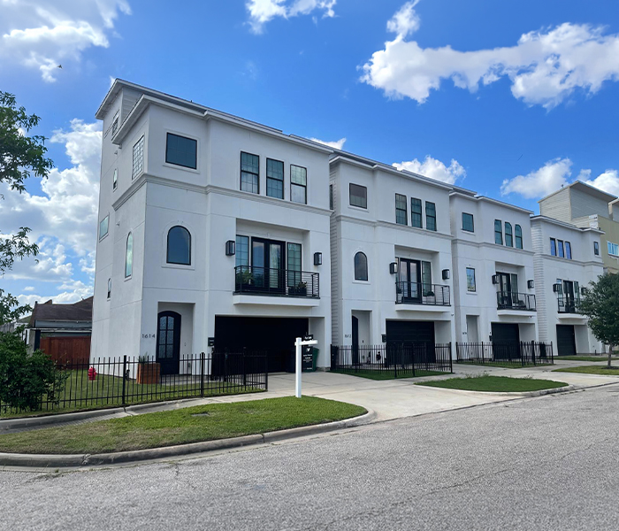 Sampson Townhomes multi-family development, JL Studio Architecture, Houston TX
